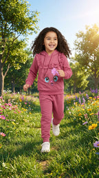 طقم جوجينغ بناتي وردي أنيق – راحة وأناقة في كل يوم